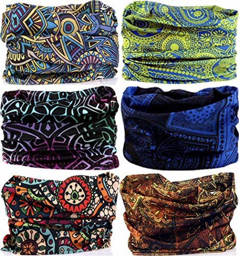VANCROWN Headband Neck Gaiter Head Wrap Headwear Face Mask Magic Scarf Bandana for Men and Women