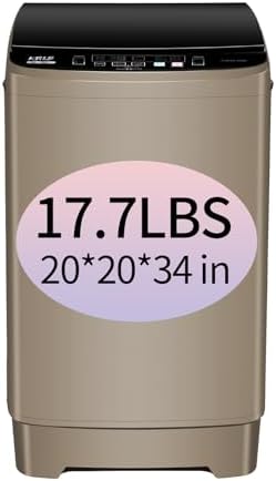 KRIB BLING 17.7 lbs Portable Washer Drain Pump, 10 Programs &amp; 8 Water Levels Selections, Full Automatic Washing Machine with LED Display, Ideal for Camping, Apartment, Dorm, Gold