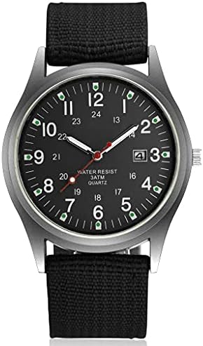 LsvtrUS Men&#39;s Sport Style Swiss Military Army Pilot Fabric Strap Watch