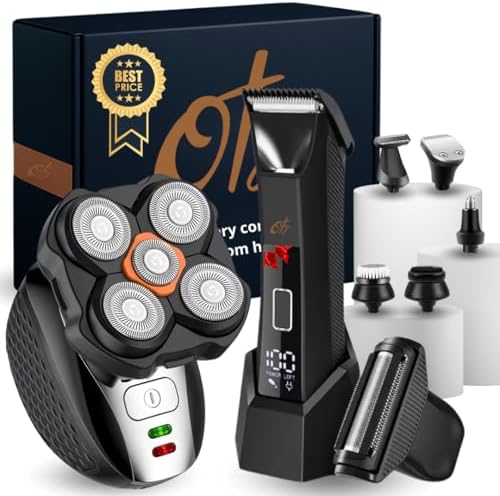 Head Shavers &amp; Body Trimmer for Men (Best Pack) Ball Shaver Mens Grooming Kit Head Razors for Bald Men Electric Shaver &amp; Body Hair Trimmer All-in-One Manscape Kit with Waterproof Design