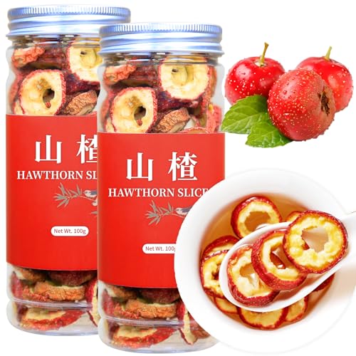 Wanhua Hall Dried Hawthorn Fruit Tea Premium Seedless Hawthorn Berries Hawthorn Slices Fruit Tea  Hawthorn Dried Hawthorn Hawthorn Slices 7.06oz/200g