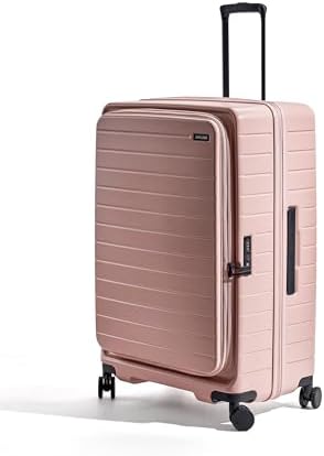 Enkloze Roam Large 28&#34; Expandable Front Loading Check-In Luggage with Spinner Wheels - 100% German PC, TSA Approved Locks, +20% Capacity, Aluminum Handle - Lightweight Suitcase for Travel (Rose Pi