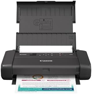 Canon PIXMA TR160 Wireless Portable Printer, 50-Sheet Paper Tray and 1.44&#34; Display