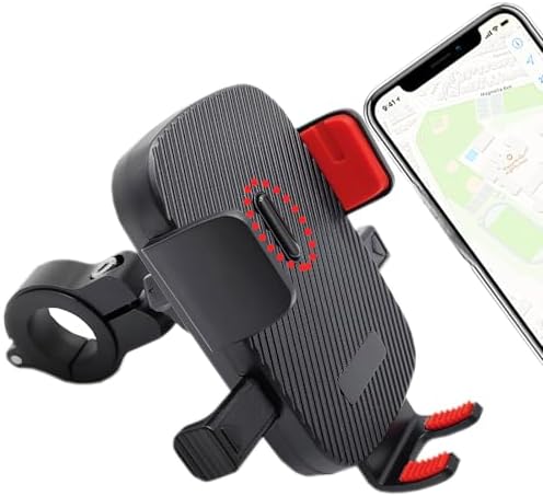 Vehibrckt Bike Phone Mount,Motorcycle Phone Mounts, Aluminum Alloy Mounting Base Handlebar Cellphone Holder for Bicycle Motorcycle ATV Mirror Pole Fits 4&#39;&#39;-7&#39;&#39; Smartphones (Bike Phone 