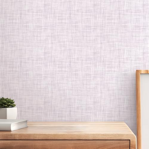 Qianglive Light Pink Grasscloth Wallpaper Peel and Stick Wallpaper Texture Contact Paper 17.3&#34;x120&#34; Vintage Wallpaper Removable Waterproof Wall Paper for Room Walls Cabinets Furniture Drawers 