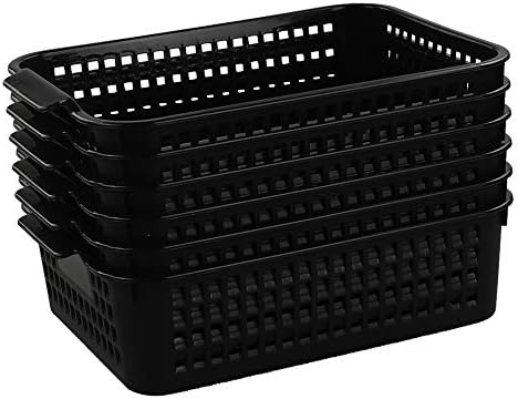Begale Plastic Desktop Storage Trays Baskets Organization, Set of 6