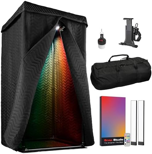 &#39;Snap Studio&#39; XL Portable Recording Booth  &#39;#1 Vocal Booth&#39; Rolling Stone  Record Crisp Dry Echo-Free Vocals at Home or On-The-Road  The Original &amp; Best Studio Booth, Trusted By Si