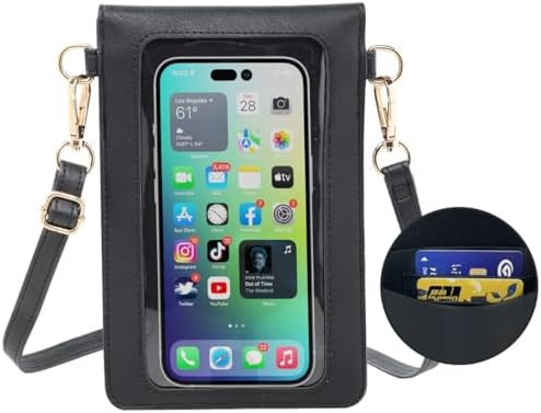 AnsTOP women's small crossbody bag, crossbody phone bag, tassel wallet, wallet with 2 straps, the best gift for women