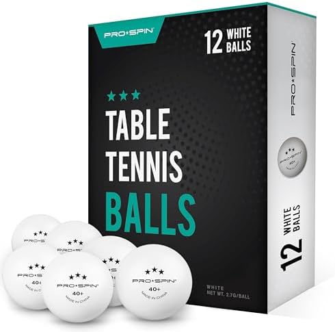 PRO SPIN Ping Pong Balls - 3-Star Premium White Table Tennis Balls  High-Performance 40+ ABS Professional Quality  Ultimate Durability for Indoor &amp; Outdoor Ping Pong Tables