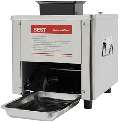 850W Commercial Meat Cutter Machine, Stainless Steel Meat Slicer Shredder Restaurant for Boneless Meat Soft Vegetables (Blade Thickness 2.5mm)