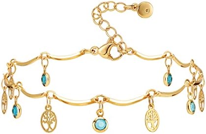 Yumikoo 18k Gold Plated Anklet Ankle Bracelets for Women