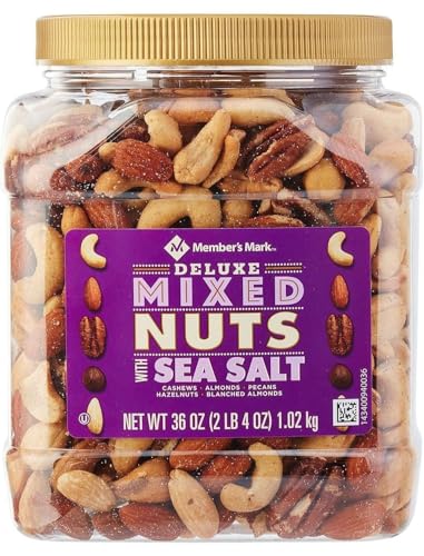 Member&#39;s Mark Deluxe Roasted Mixed Nuts With Sea Salt (34 Oz.)