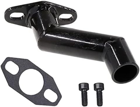 JRL 32mm-40mm Black Offset Intake Manifold and Gasket for 49cc 66cc 80cc Motorized Bike Motorised Bicycle (Black)