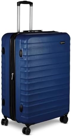 Amazon Basics 30&#34; Hardside Large Checked Luggage, Hardshell Suitcase With Wheels, Expandable For Up to 15% More Space, With Scratch-Resistant Surface, Four Multi-directional Wheels, Navy Blue
