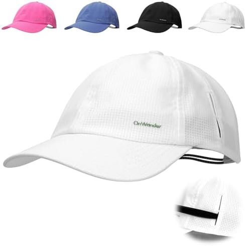 OnWander Quick Dry Sport Baseball Caps for Men Women, Breathable Running Hat, Lightweight Soft Cap for Golf, Cycling, Tennis
