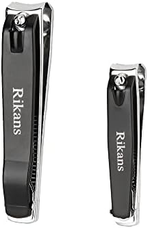 Rikans Nail Clipper Set \u2013 Pack of Two Nail Clippers \u2013 Large Toenail Cutter &amp; Small Fingernail Cutter \u2013 Durable \u2013 Precise and Sharp \u2013 Ergonomic &amp; Good Grip \u2013 430 S