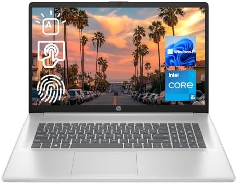 HP 17t Laptop, 17.3&#34; HD+ Touchscreen, Intel Core i5-1135G7 Processor 2.4GHz to 4.2GHz, 16GB Memory, 1TB PCIe SSD, Webcam, Wi-Fi 6, Backlit Keyboard, Windows 11 Home, Silver