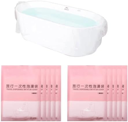 Swingers 10 Pack Disposable Bathtub Cover Liner, Large Bathtub Liner Plastic Bag Hotel Bathtub Liners for Salon, Household and Hotel Bath Tubs (102x47inch)