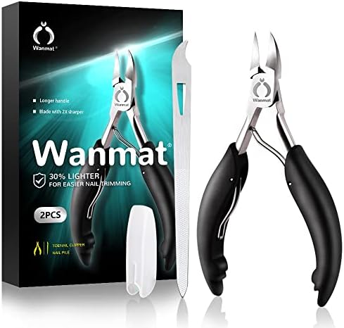 Toe Nail Clipper for Ingrown or Thick Toenails,Toenails Trimmer and Professional Toenail Nipper for Seniors with Stainless Steel Surper Sharp Blades Soft Handle