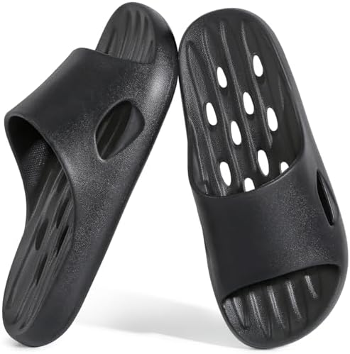 Mens Shower Shoes With Holes Dry Quickly Bath Slippers Womens Non Slip Indoor Home Bedroom Pool Spa Guest College Dorm