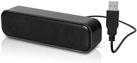 [Upgraded] USB Computer \/Laptop Speaker with Stereo Sound &amp; Enhanced Bass, Portable Mini Sound Bar for Windows PCs, Desktop Computer and Laptops