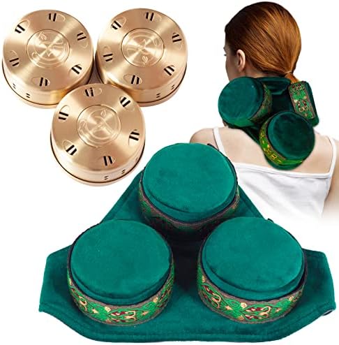 Barelove -in- Smokeless Copper Moxa Box, Purifier Copper Tank Moxibustion Treatment Tool Portable Therapy Bag, Great for Waist Neck Knee Shoulder Back  Moxibustion Box Moxibustion Package (Not Includi