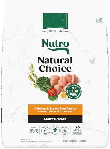 Nutro Natural Choice Adult Dry Dog Food, Chicken and Brown Rice Recipe, 30 lbs.