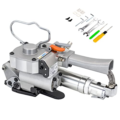 SDRTOP Pneumatic Strapping Tool A19, Banding Strapping Kit for 1\/2 3\/4inch Hand Held Automatic Packaging Machine Free Buckle PP &amp; PET Banding Tools