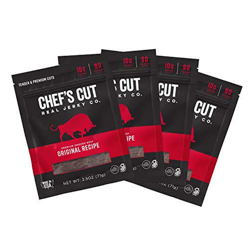 Chef&#39;s Cut Real Steak Original Recipe Jerky, 2.5 Ounce (4 Pack)