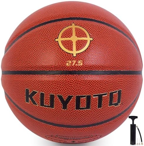 KUYOTQ Kids Toddler Youth Adult Size 3\/4\/5\/6\/7 Basketball 22\/25.5\/27.5\/28.5\/29.5&#34; Thickened Rubber or Faux Leather Basketball for Boys Girls Womens Mens (Deflated)
