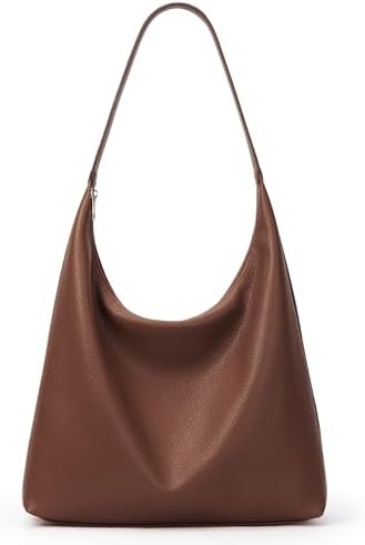 KALIDI Casual Tote Bag Vegan Leather Hobo Zipper Work Bag Weekender Shoulder for Women Shoulder Travel Purse