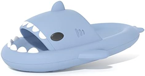 welltree Shark Slides for Women and Men Novelty Pillow Slippers Open Toe Shark Sandals Cushioned Cloud Slides