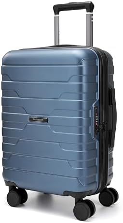 BAGSMART Carry On Luggage 22x14x9 Airline Approved with TSA Lock,20 Inch Lightweight Luggage with Spinner Wheels,100% PC Hard Shell Carry On Suitcases for Men Women,Royal Blue