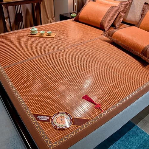 Folding Smooth Air Conditioning Mat for Bed,bamboo bed mat cooling summer sleeping mat,Summer sleeping mat bamboo,Double-Sided Cooling Bed Sheet Air Conditioning Mat,bamboo and rattan woven cooling ma