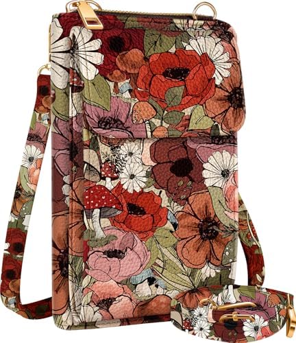 Miss Adola Cute Crossbody Purse Cell Phone Bags for Women - Leather Cellphone Wallet Purse with Handle Rope and Adjustable Shoulder Rope