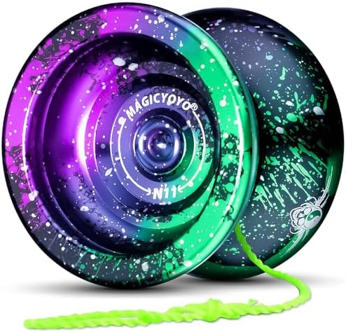 MAGICYOYO N11 Unresponsive Yoyo, Professional Yo-yo for Advanced Players, Metal Trick Yo-yo for Kids\/Adults, Alloy Professional Yo Yo with 4 Colors Yoyo Ball, 6 Yoyo Strings, Glove, Bag