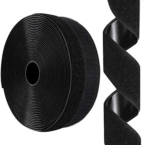1 Inch x 26 Feet Hook and Loop Tape Sticky Back Fastener Roll, Nylon Self Adhesive Heavy Duty Strips Fastener for Home Office School Car and Crafting Organization