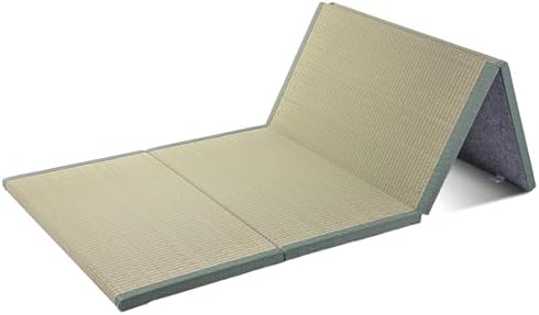 Dymhaoby Japanese Traditional Tatami Mattress, Igusa (Rush Grass) Tatami Mat, Foldable Floor Mattress, Japanese Floor Mattress,Japanese Futon Bed,Meditation Mats for Floor,Summer Sleeping Mat