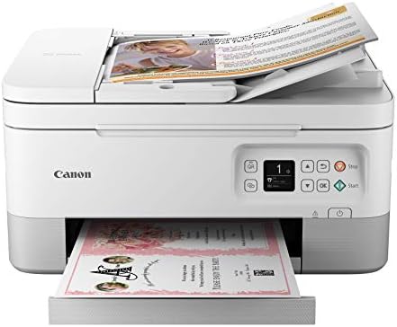Canon PIXMA TR7020a All-in-One Wireless Color Inkjet Printer, with Duplex Printing, Mobile Printing, and Auto Document Feeder, White