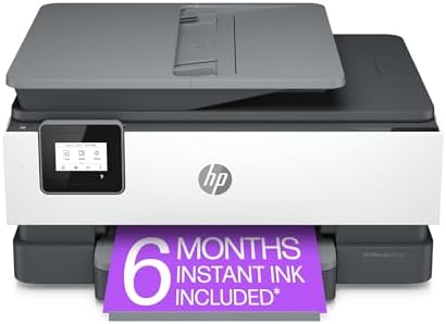 HP OfficeJet 8015e Wireless Color All-in-One Printer, 6 month Instant Ink trial included