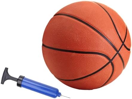 8.46&#34; Rubber Basketball with Pump, Non-Slip and Durable for Basketball Games