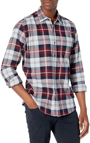 Amazon Essentials Men&#39;s Long-Sleeve Flannel Shirt (Available in Big &amp; Tall)