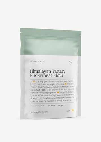 Big Bold Health Himalayan Tartary Buckwheat (HTB) Super Nutrition, Gluten-Free Flour Alternative for Baking. Certified Organic, Non-GMO, and Kosher