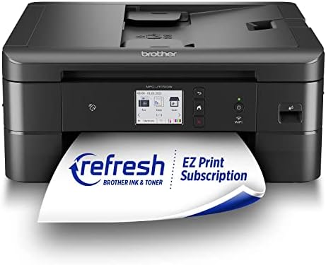 Brother MFC-J1170DW Wireless Color Inkjet All-in-One Printer, NFC One-Touch Print, Duplex, Cloud Print &amp; Scan, Mobile App Control, 2.7&#34; Touchscreen, Works with Alexa