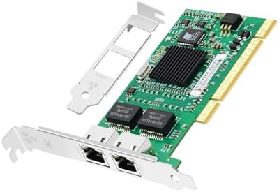 Jeirdus with Intel Chipset 82546 Dual Port Gigabit 8492MT PCI Server Network Card 1000M RJ45 NIC Ethernet Desktop Adapter