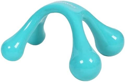 BioSwiss Full Body Massager, 4 Legged Pressure Point Hand Held Massage Tool for Back and Neck Massaging