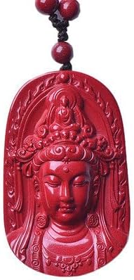 Usoway cinnabar men's Guanyin pendant pendant pendant protector pendant women's purple gold sand pendant natural authentic, yellow, 9355968441268