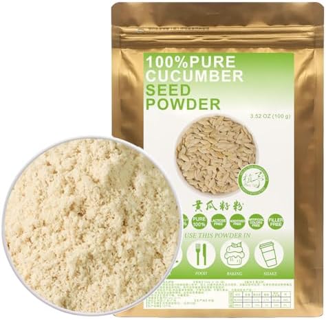 100% Natural Pure Cucumber Seed Powder 100g/3.52oz Cucumber Seed Kernels for Smoothes, Shakes, Baking\u0026amp;  Drinks,Tea  Free from Preservatives