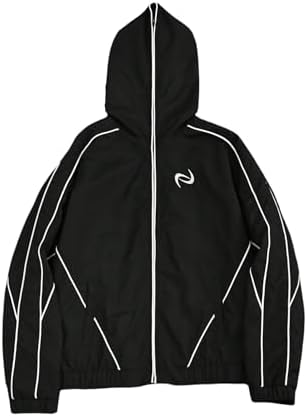 BEAUDRM Men&#39;s Lightweight Windbreaker Jacket Zip Up Long Sleeve Hooded Athletic Jackets Outerwear