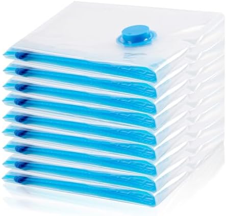 Vacuum Storage Bags, 8 Medium Space Saver Vacuum Sealed Bags for Clothes, Compression Bag Blanket Storage Travel Essentials